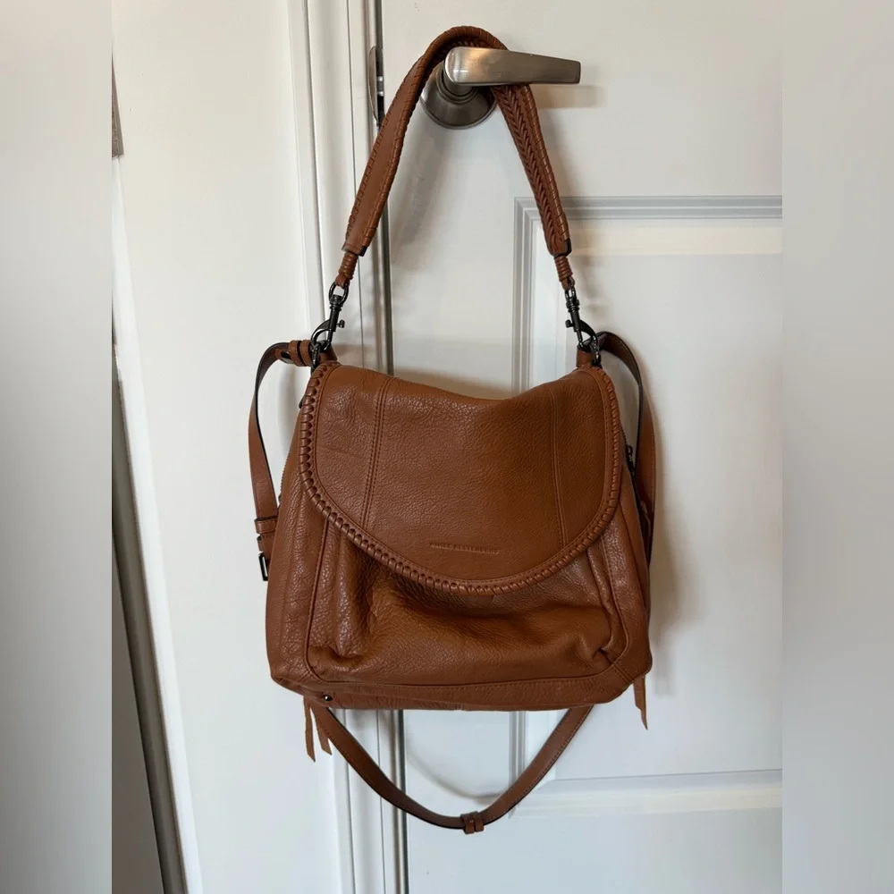 Aimee Kestenberg Tan/Brown Braided Flap Shoulder Bag - Picture 3 of 8